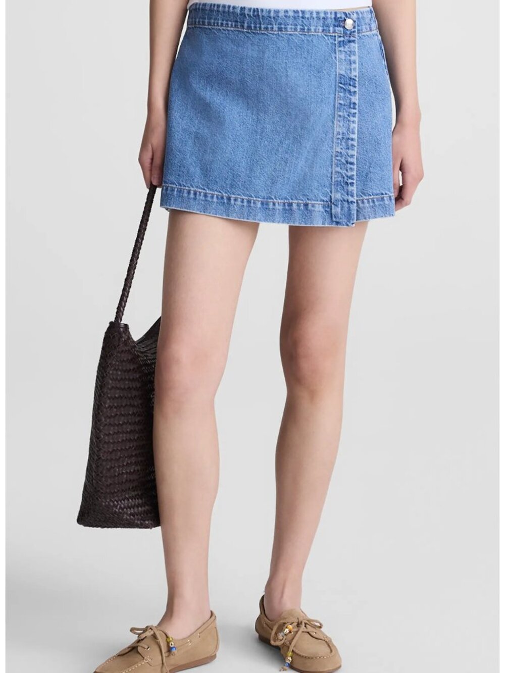 Madewell Denim Wrap Mini Skort - Midvale Wash